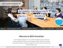 Tablet Screenshot of dick-immobilien.de